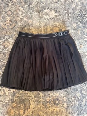 Calia Black Pleated Pull on Tennis/Golf Skirt